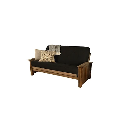 Kodiak Furniture Washington Frame-Rustic Walnut Finish-Canton Black Mattress