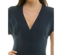 Taylor Women's Button-Front A-Line Dress