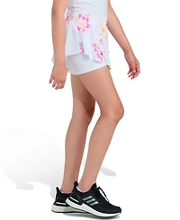 adidas Girls' 8-16 Elastic Waistband Printed Flowy Shorts