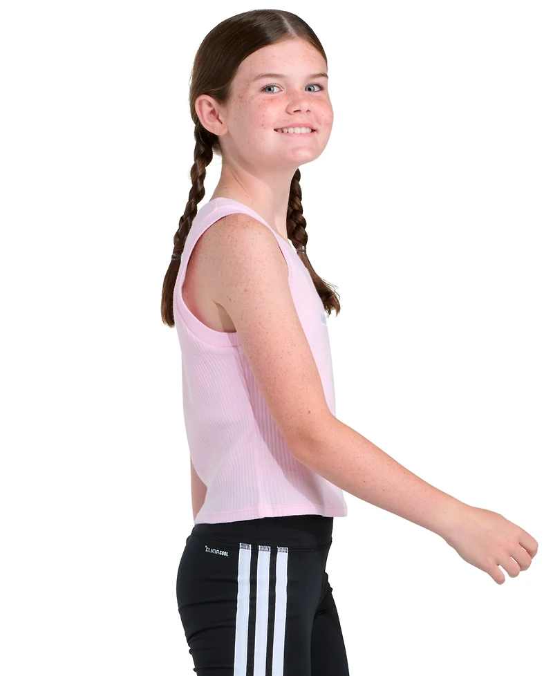 adidas Girls' 8-16 Sleeveless Rib Tank Top