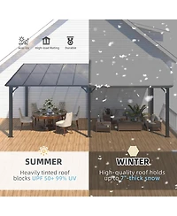 Aecojoy 20'x8' Wall Mounted Gazebos Pergola