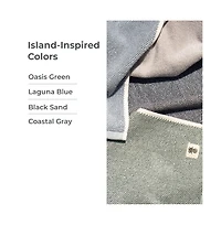 Cariloha Two Toned Bath Sheet | Laguna Blue 40"x72"| Turkish Cotton & Viscose Material Blend Extra Smooth, Odor Resistant and Highly Absorbent