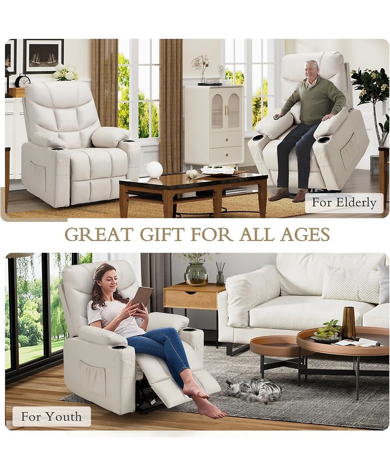 Aecojoy Multi-Function Power Lift Recliner for Elderly