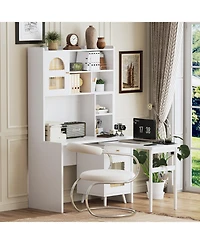Streamdale Computer Desk with Rotating Desktop, Storage Drawer & Cabinets