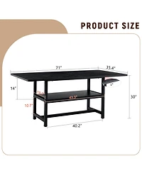 Streamdale Furniture Streamdale Dining table with storage platform