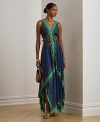 Lauren Ralph Lauren Womens Polka Dot Print Dress