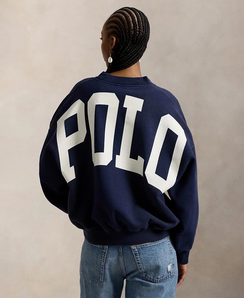 Polo Ralph Lauren Women's Oversized Back-Logo Crewneck Top