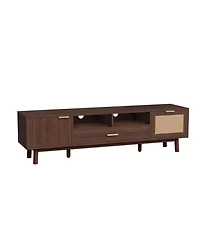 Streamdale Furniture Wood Tv Stand for 75" TVs with Soft-Close Doors