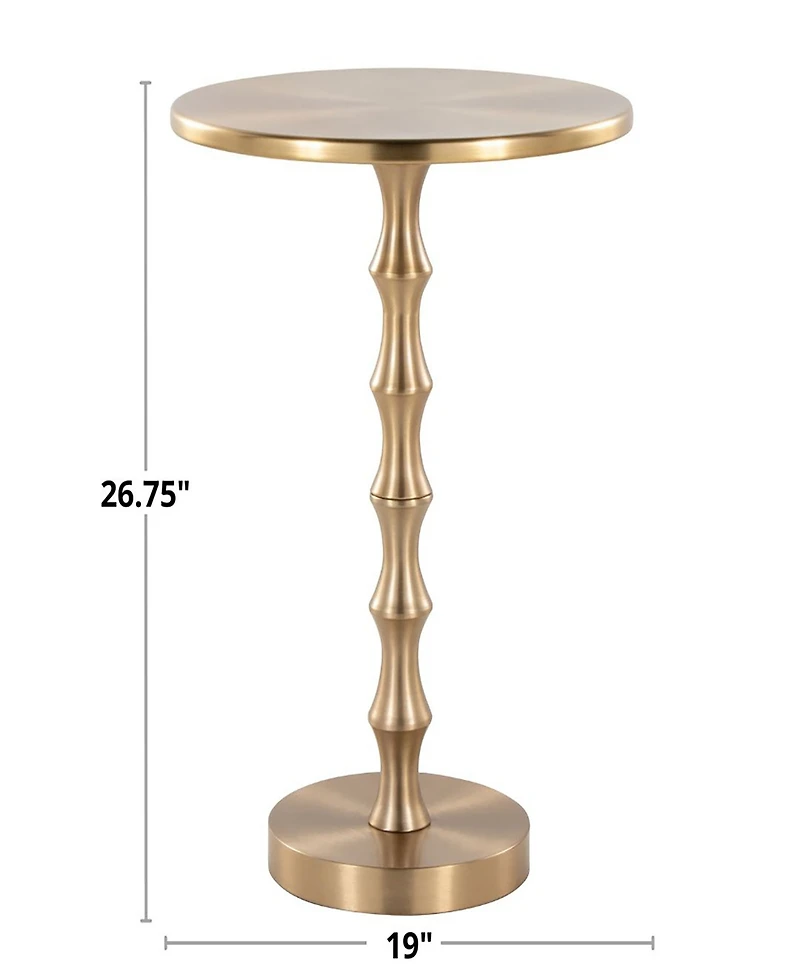 Lumisource 26.75" Metal Bora Contemporary Accent Table
