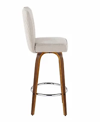 Lumisource Fabric Henry Contemporary Fixed-Height Counter Stool, Set of 2