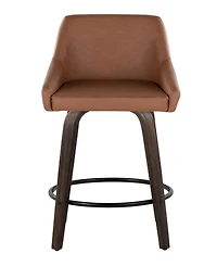 Lumisource Fabric Hannah Transitional Fixed-Height Counter Stool, Set of 2