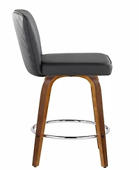 Lumisource Fabric Henry Contemporary Fixed-Height Counter Stool, Set of 2