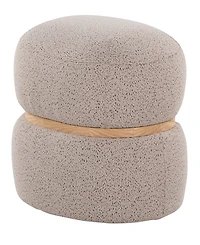 Lumisource 13.5" Fabric Cinch Contemporary Pouf Ottoman