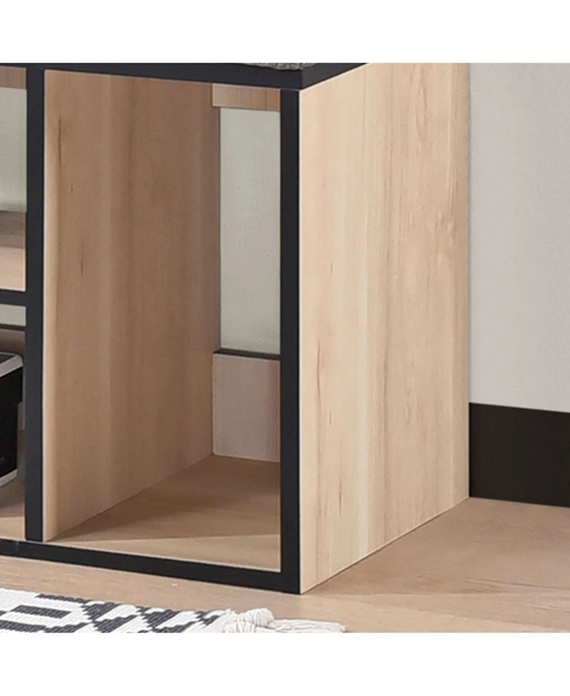 Kings Brand Furniture Julian Bench & Shoe Rack, 7-Shelf Storage & Drawer