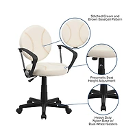 Emma+Oliver Sports Swivel Task Office Chair with Arms