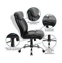 Emma+Oliver 400 lb. Big & Tall High Back Full Headrest Ergonomic Office Chair w/ Chrome Base