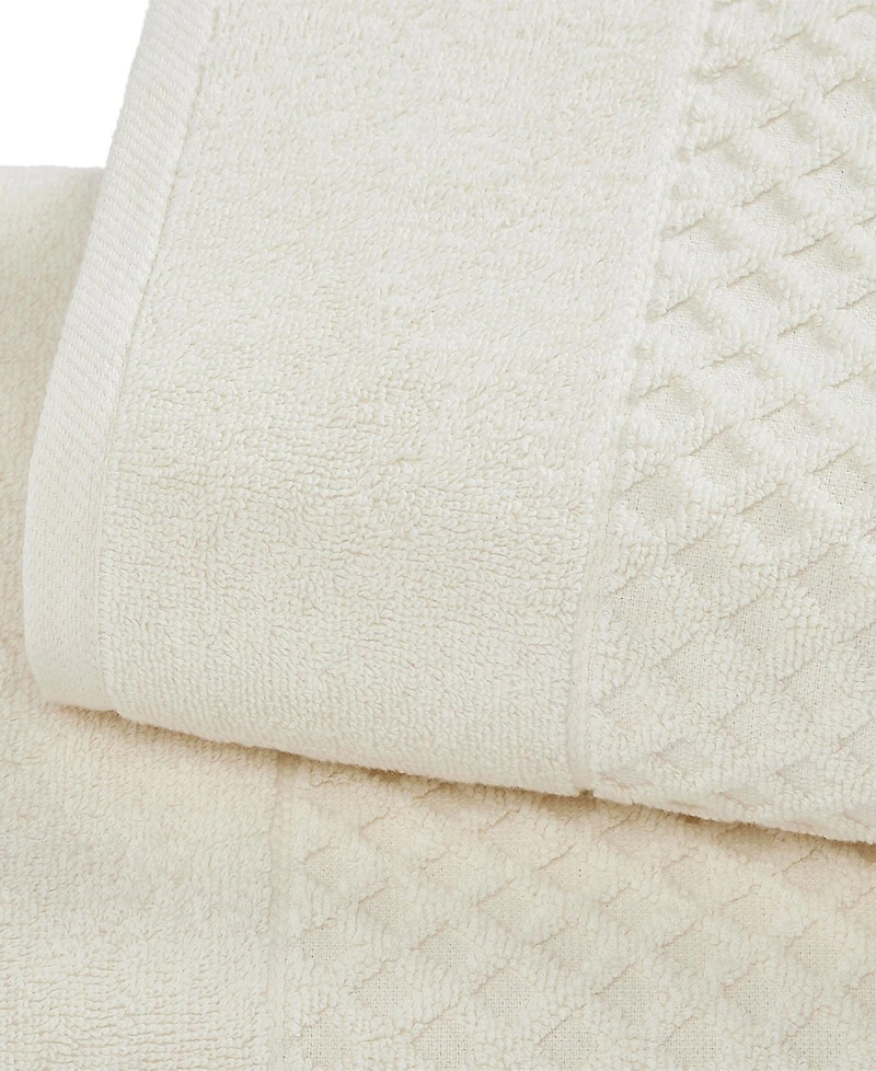 Linery & Co. Quick-Drying Cotton Diamond Waffle Textured 2-Piece Bath Sheet Set