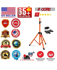 5 Core Speaker Stand Adjustable 31 to 54" Pa Dj Tripod Stands Heavy Duty w 35mm Insert 132 Lbs - Ss Hd 1 Pk 4.5 Ft