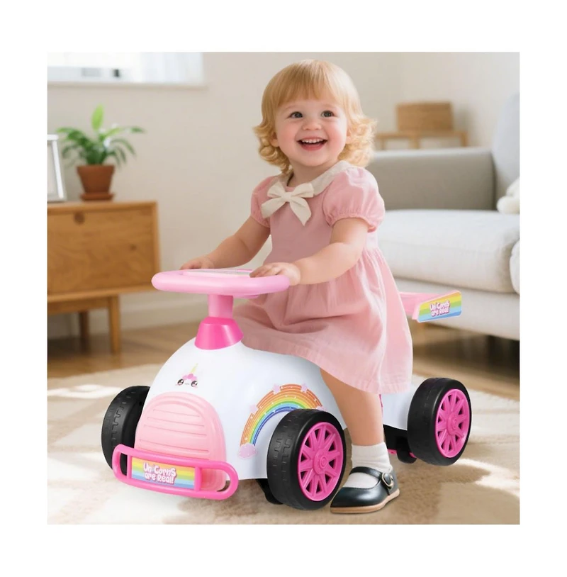 Hongge Kids Ride On Sliding Car with Music and Storage