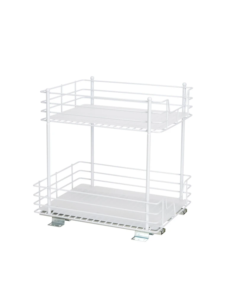 Household Essentials Glidez Steel Pull-Out Storage Organizer, 2 -Tier Design