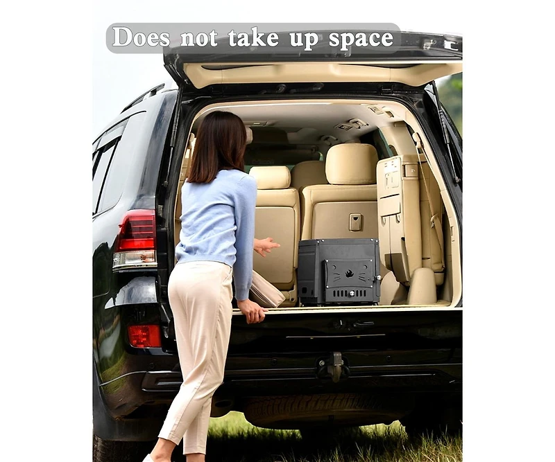 Artudatech Portable Wood Stove with Top Warming Platform for Camping Cooking & Outdoor Heating