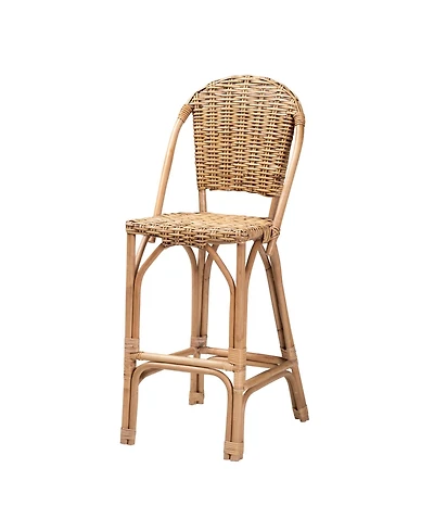 Furniture Neola 22" Rattan Bohemian Bar Stool