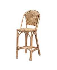 Furniture Neola 22" Rattan Bohemian Bar Stool