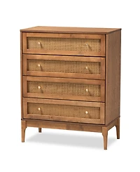 Baxton Studio Ramiel 30.1" Rattan Mid-Century Chest