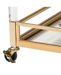 Furniture Savannah 15.9" Glass Contemporary Wine Cart