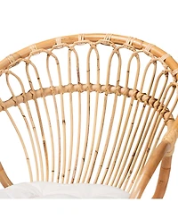 Furniture Benicia 23" Rattan Bohemian Dining Chair