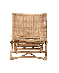 Furniture Herrara 27.6" Rattan Bohemian Foldable Lounge Chair