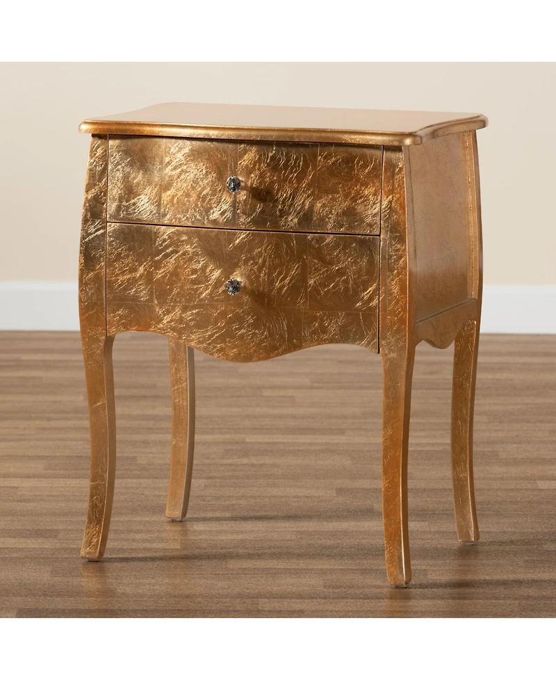 Furniture Patrice 22.8" Wood 2-Drawer End Table