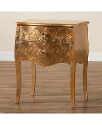 Furniture Patrice 22.8" Wood 2-Drawer End Table