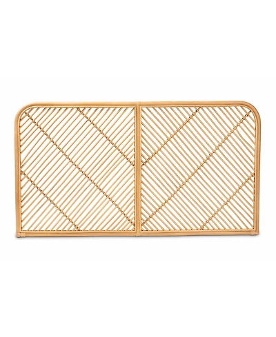 Furniture Sakina 2" Rattan Bohemian Queen Wall-mount Headboard