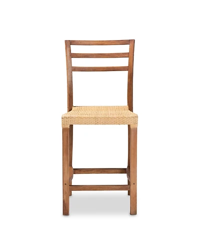 Furniture Arthur 19.5" Rattan Mid-Century Counter Stool