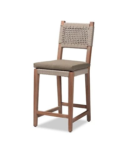 Furniture Heyna 24" Wood Mid-Century Counter Stool