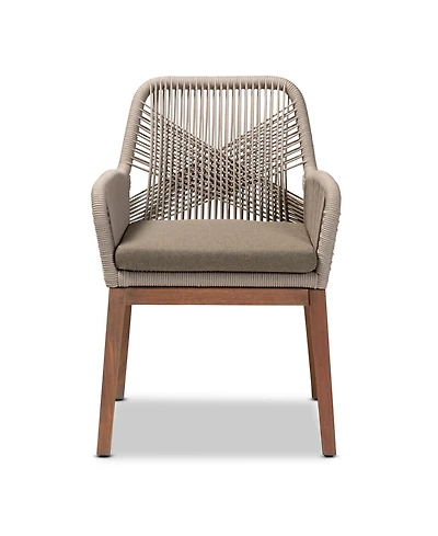 Furniture Jennifer 23.6" Wood Mid-Century Dining Armchair
