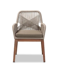 Furniture Jennifer 23.6" Wood Mid-Century Dining Armchair