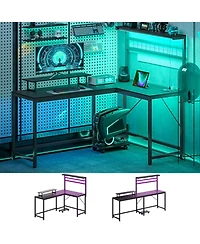 Homcom L Shaped Desk, Convertible Corner Desk for Small Space,