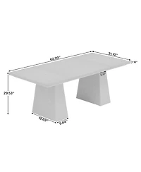 Tribesigns 63-Inch Executive Desk, Large Office Computer Desk with Double Pedestal, Modern Simple Workstations