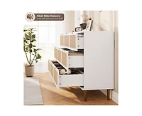 Gaomon Rattan 9 Drawer Dressers for Bedroom