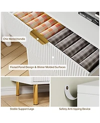 gaomon 5 Drawer Dresser for Bedroom, 48” Tall Chest of Drawers, Modern Wood Storage Organizer