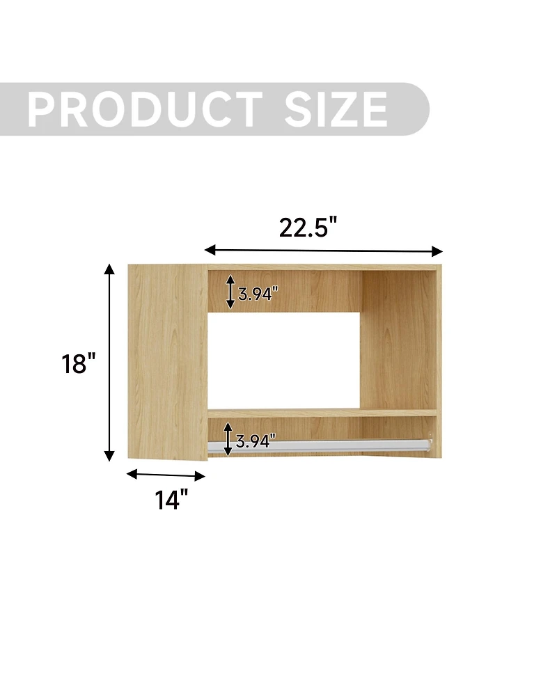 Lovmor Mdf Wood Shelf Tall Hanging Closet Unit
