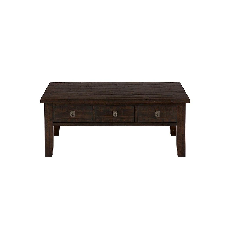 Jofran Kona Grove 48" Distressed Solid Wood Rectangle Coffee Table