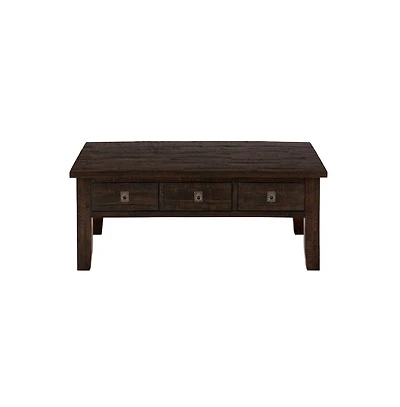 Jofran Kona Grove 48" Distressed Solid Wood Rectangle Coffee Table