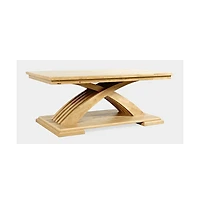 Jofran Anthology Contemporary 48" Curved Base Coffee Table with Caster Wheels