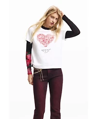 Desigual Women's Short-sleeve heart T-shirt