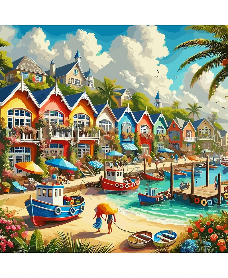SunsOut Coastal Kaleidoscope 500 piece Jigsaw Puzzle for Adults