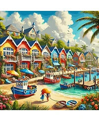 SunsOut Coastal Kaleidoscope 500 piece Jigsaw Puzzle for Adults