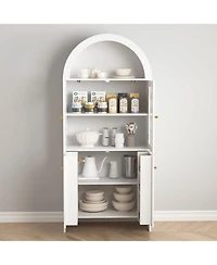 Streamdale Tech-Inspired Dome Cabinet- Snack Storage & Led Lighting